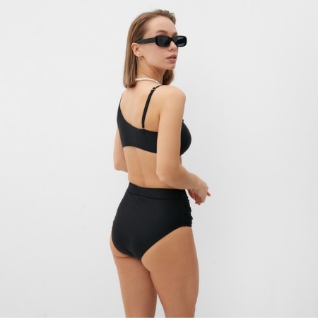 Swimsuit female separate minku with a strap black color, size 48-3