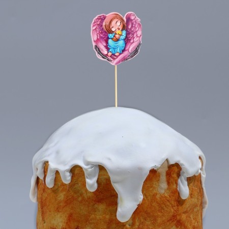 Topper for decorating Easter cake "Angel"-4