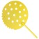 Ice scoop with a wooden handle, painted, yellow color