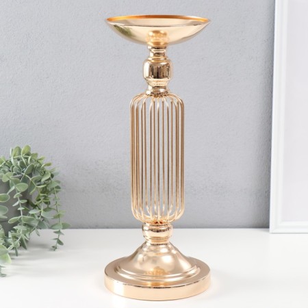 Summary metal per 1 candle d = 15 cm "Eliana" gold 15x15x39 cm-1