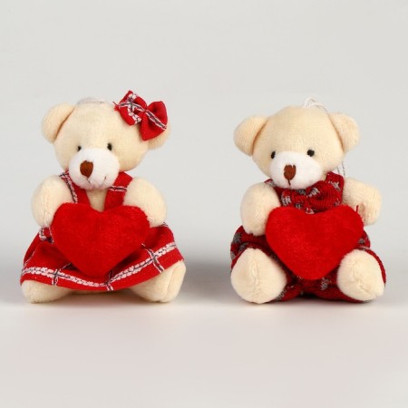 Soft toy "Bear with Heart" on the suspension, species mix-3