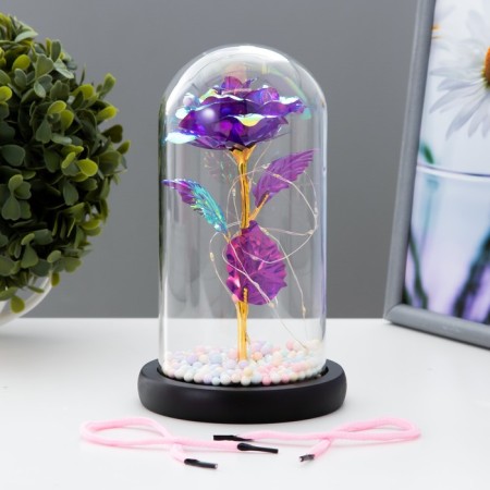 Nightlight "Color Flower" LED from batteries 3haaa 11x11x20 cm-3