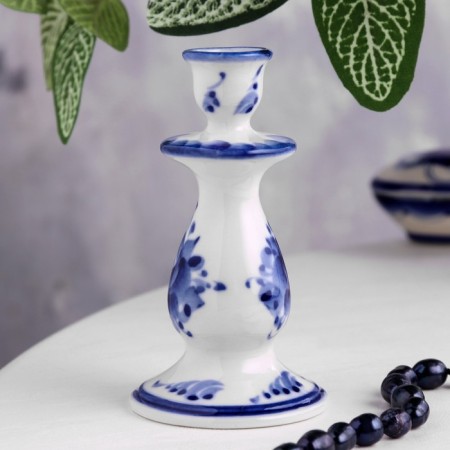 Small candlestick, gzhel-1