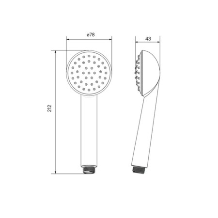 Shower watering can Milardo niagara nia1f78m18, 1 mode, chrome-4