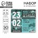 Set in the postcard "23.02", 4x20 l stickers, tear -off block 30 liters