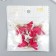Decor Textile "Flower 2 colors with pearls. Raspberry and white" set 6 pcs 3 cm