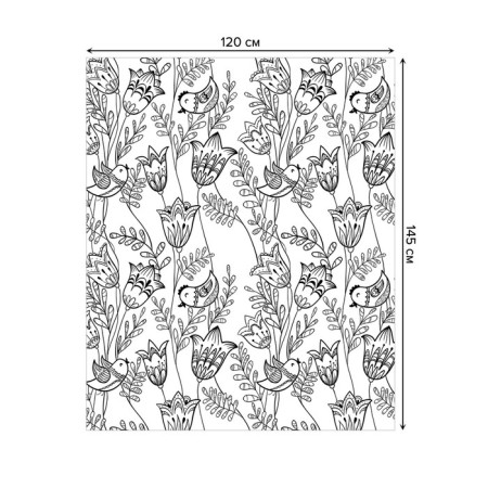 The tablecloth “Birds of Low”, rectangular, oxford, size 120x145 cm-1