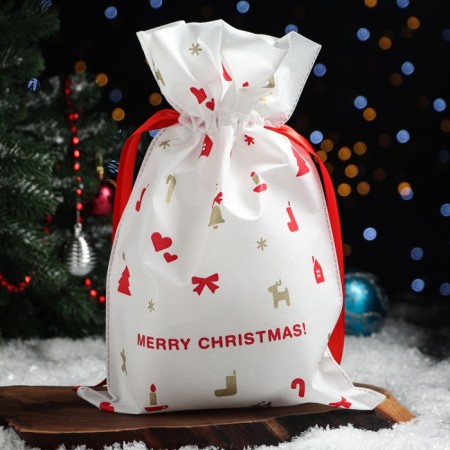 Gift bag "Christmas trifles" white, 27 x 40 cm-2