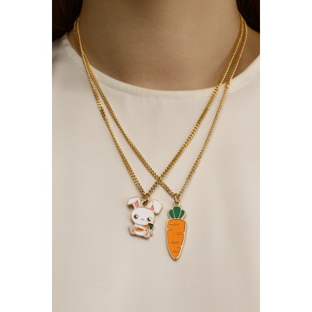 Kulons "Demetrons" Carrots with a hare, white-orange color in gold, 45 cm-1
