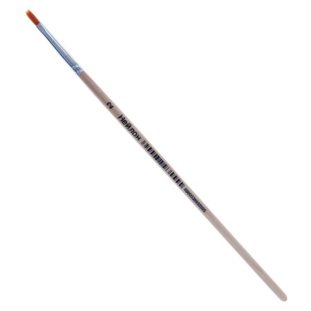 Nylon brush No. 2, flat, wooden pen