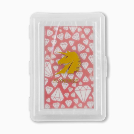 Plastic Plastic Flyhorse cards, 54 pcs, 23 μm, red, 5.6 x 8.6 cm-2