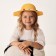 Hat with bombs for Minaku girl, yellow color, size 50