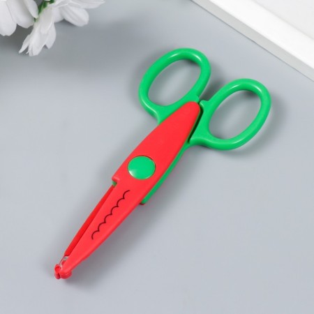 Scissors of embossed "Flower" (set 4 pcs) 13 cm mix-3