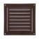Ventilation grate Zein Lux RM1717kr, 175 x 175 mm, with a grid, metal, brown