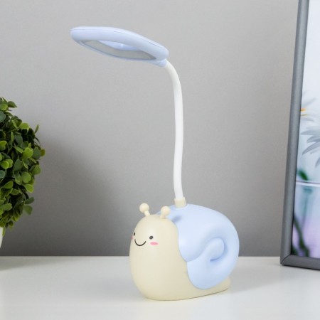 Table lamp "Snail" LED 1 mode 4.2W USB blue 8.5x13x29 cm Risalux