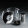 Glass teapot “Loki”, 1.4 liters, with metal sieve, black color