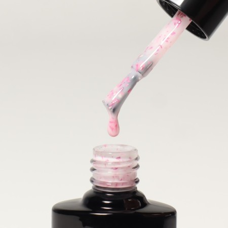 Nail varnish gel, Milk Potal, 3 phase, 8ml, LED/UV, white/bright pink color (10)-5