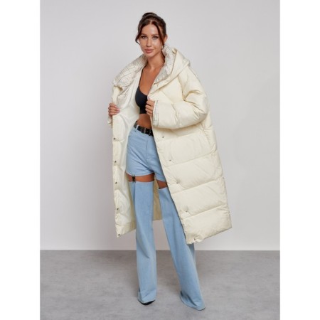 Coat insulated winter female, size 44, color light-beige-13