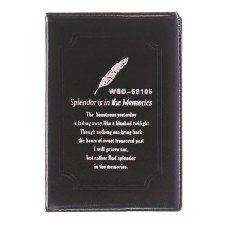 Note book A7, 26 sheets in the ruler, PVC cover, black