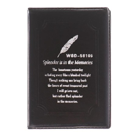 Note book A7, 26 sheets in the ruler, PVC cover, black