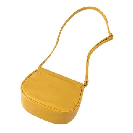 Female bag, artificial leather, yellow 24x10x18 cm-2