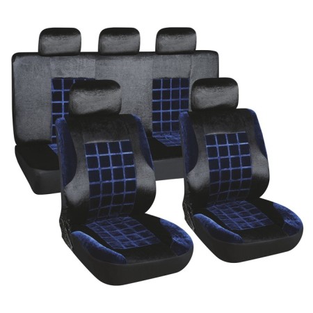 SkyWay Forsage seats, velvet, black and blue, 9 objects, S01301155