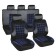 SkyWay Forsage seats, velvet, black and blue, 9 objects, S01301155