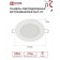 LED panel In Home RLP-VC, 9 W, 230 V, 4000 K, IP40, 630 lm, 118 mm, round, Bela