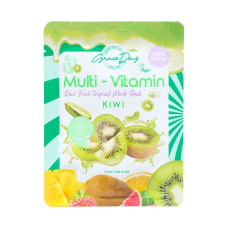 Facial mask for the face Grace Day multivitamin, with kiwi, 27 ml