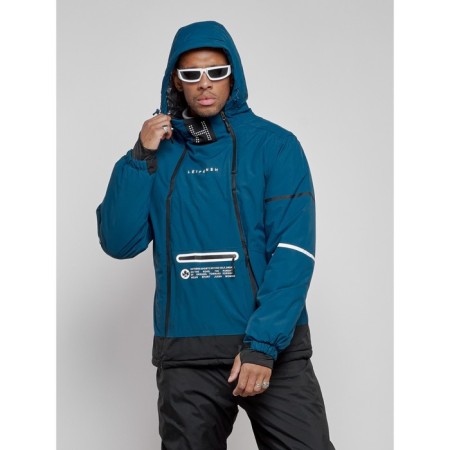 Ski costume male winter, size 56, blue color-4