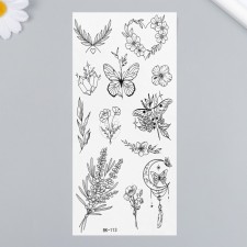 Black Black Tattoo “Blacks and Plants” 19x9.5 cm