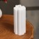 Candle-cylinder "Four-leafer", 4.5x10.5 cm, gray, 6 hours