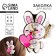 Hair hairpin, shaker "hare" 2.5 x 4 cm