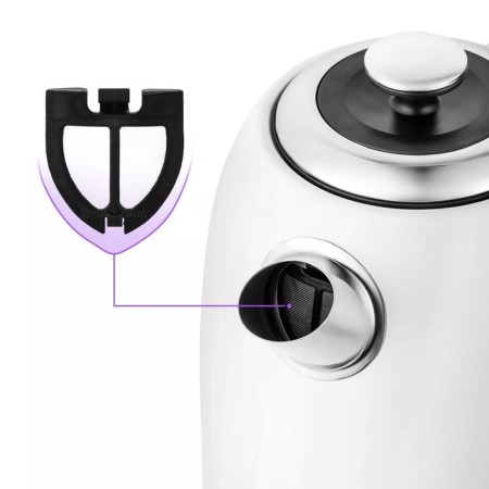Electric KitFort KT-6603 kettle, 1.7 l, 2200 watts, black and white-4
