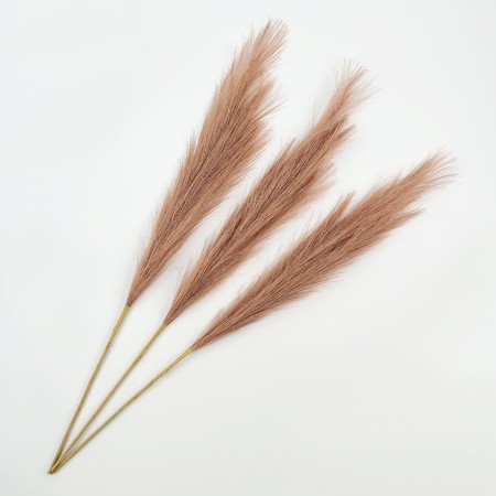 Pampas artificial grass, height 70 cm, 6 brushes, brown color-2