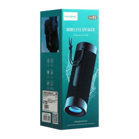 Portable column Maimi F1, microUSB, backlight, BT 5, 1800 mAh, black-8