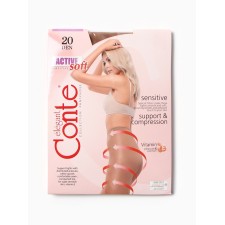 Female tights Conte Elegant Active Soft, 20 Den, size 4, color Natural