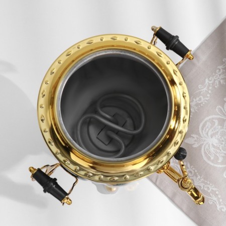 Khokhloma set, oval, 3 objects, samovar 3 l, a teapot 0.7 l, tray-17