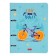 A notebook on 4 rings A5, 80 sheets in the Creator Cage, slim cardboard cover, glossy lamination, offset block