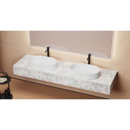 ABBER Bequem AC2116 sink, invoice, 575x360x120 mm, white-3