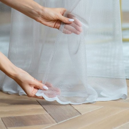 Tulle "Estel", size 300x265 cm, color gray color-1