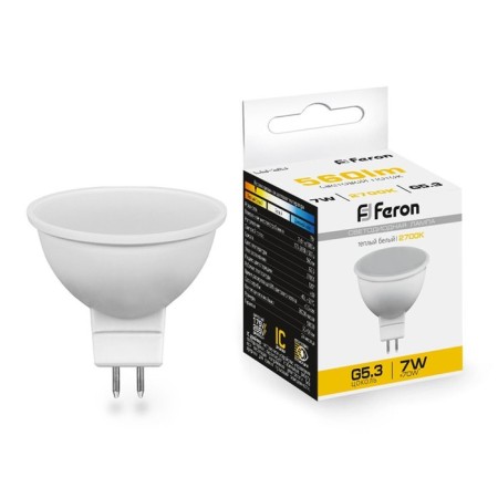 LED LED Feron, 7 W, G5.3, 2700 K, warm white