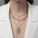 Piece "chain" razor, cross, bead, color gold, 50 cm