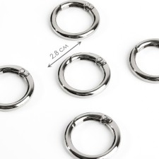 Karabin ring, d = 20/28 mm, thickness - 4 mm, silver color