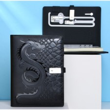 A diary with a built -in charger 8000 mAH and a flash drive 16 GB Dragon, 17.5 x 3.8 x 23.3 cm.