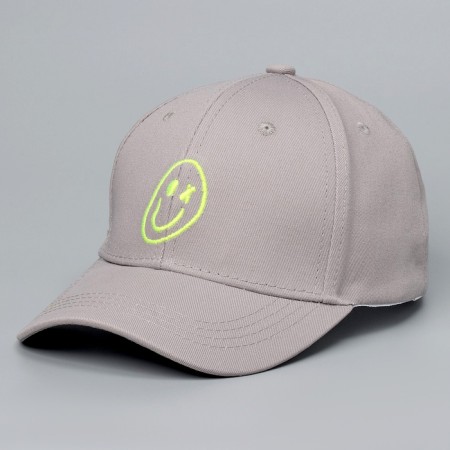 Baby cap for a boy Smile, gray color, rr 52-54, 5-7 years old-1