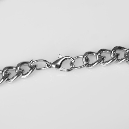 Bracelet male "buckle" chain is small, color silver, 21 cm-1
