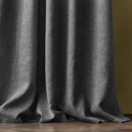 Konni curtain set, size 200 x 270 cm - 2 pcs, grab - 2 pcs cm, black color-2