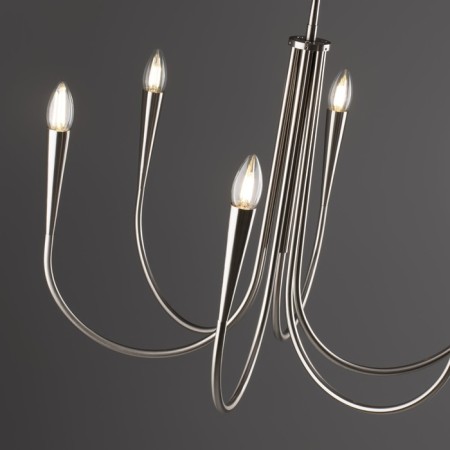 Suspended lamp Freya Fr5253PL-06N Branches, 625x625x1100 mm, E14, 6x40W, Nickel color-7