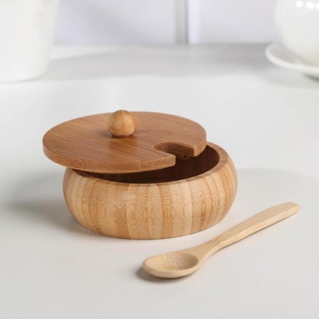 Sugar "stripes", 180 ml, 10.5 × 6 cm, with a spoon-1